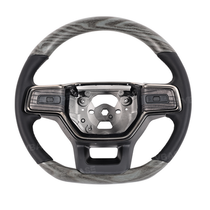 R1S/R1T Steering Wheel Replacement OEM Style for Rivian Heated Warm Ash Wood Carbon Fiber Nappa Steering Wheel