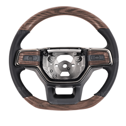 R1S/R1T Steering Wheel Replacement OEM Style for Rivian Heated Warm Ash Wood Carbon Fiber Nappa Steering Wheel