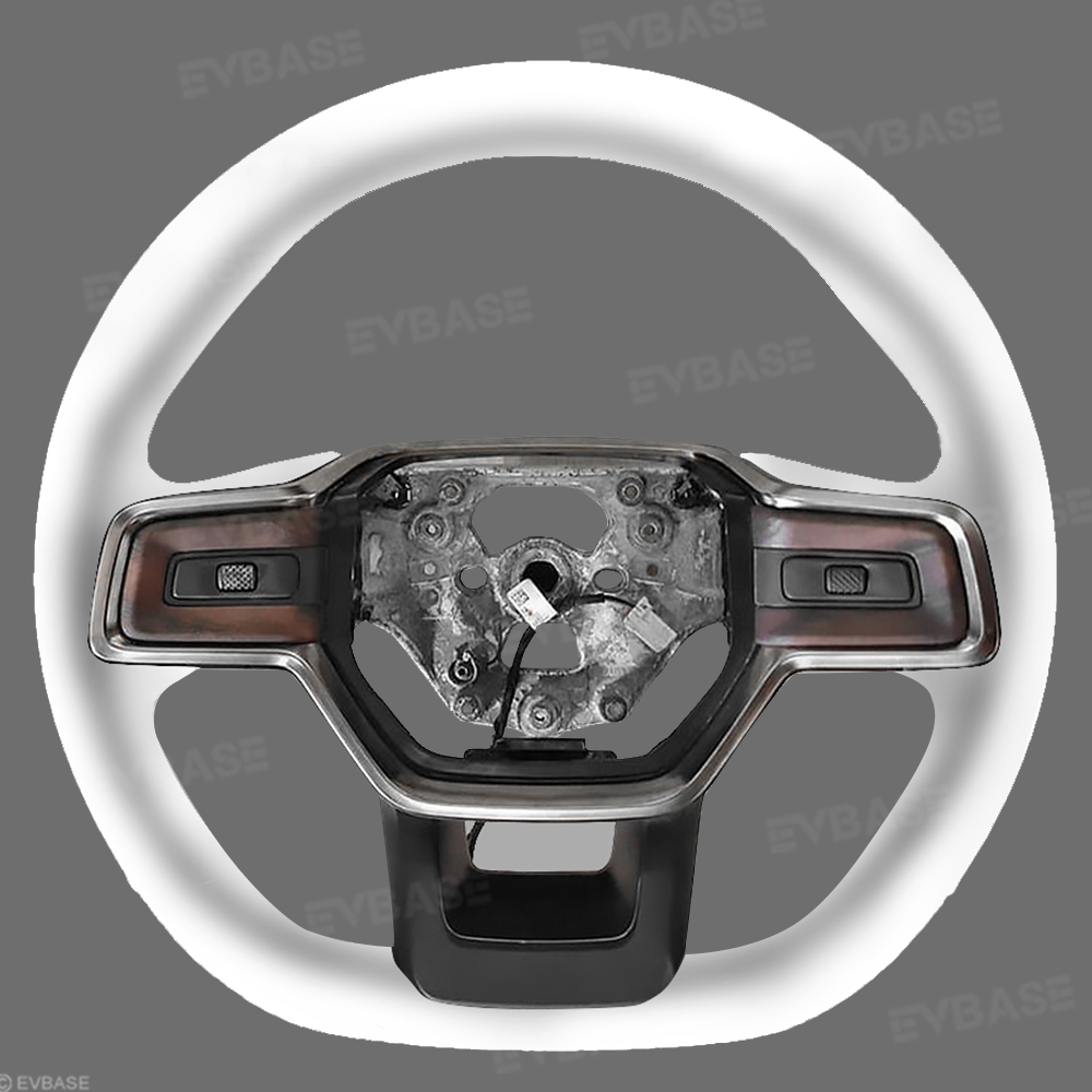 R1S/R1T Steering Wheel Replacement OEM Style for Rivian Heated Warm Ash Wood Carbon Fiber Nappa Steering Wheel