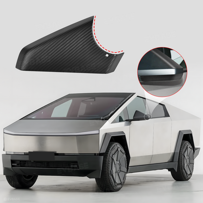 Real Carbon Fiber Side Mirror Base Cover for Cybertruck Side Rearview Mirror Bottom Cover Matte Protective Overlays (2 Pieces)