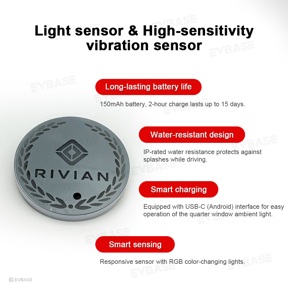 Rear Quarter Window Ambient Lighting for Rivian Rear Side Window Interior LED Lights Upgrade