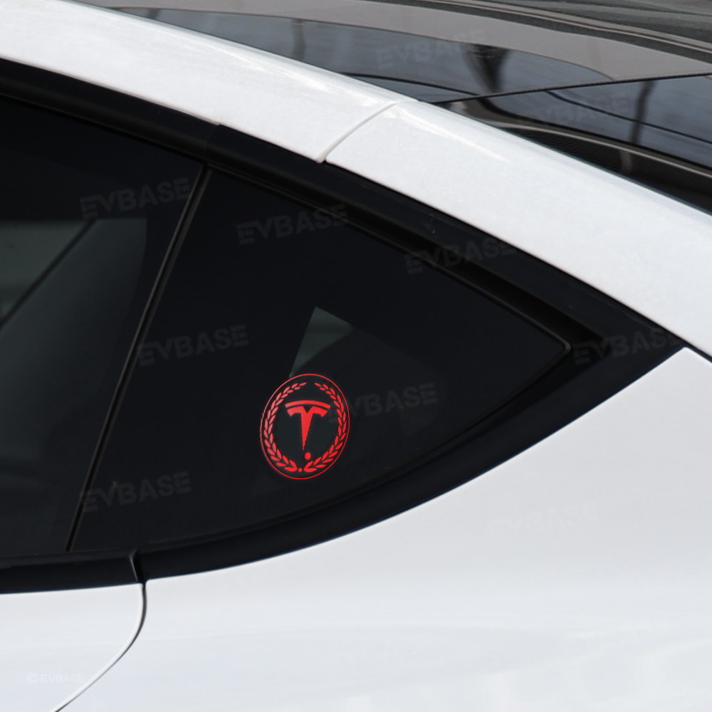 Rear Triangle Window Ambient Lighting for Tesla Rear Side Window Acrylic Interior LED Decorative Lights