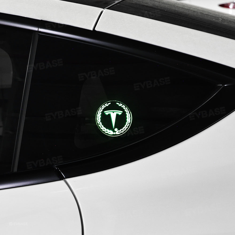 Rear Triangle Window Ambient Lighting for Tesla Rear Side Window Acrylic Interior LED Decorative Lights