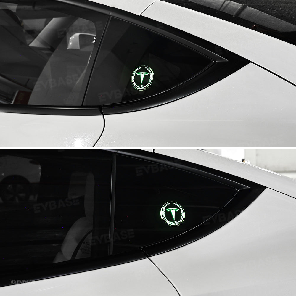 Rear Triangle Window Ambient Lighting for Tesla Rear Side Window Acrylic Interior LED Decorative Lights