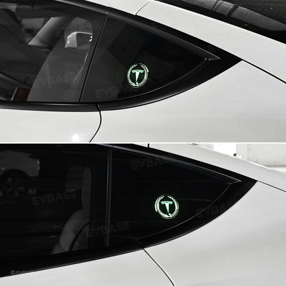 Rear Triangle Window Ambient Lighting for Tesla Rear Side Window Acrylic Interior LED Decorative Lights