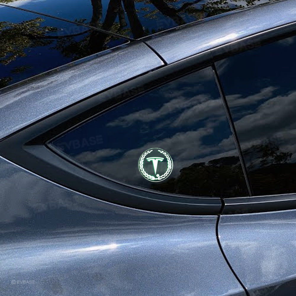 Rear Triangle Window Ambient Lighting for Tesla Rear Side Window Acrylic Interior LED Decorative Lights