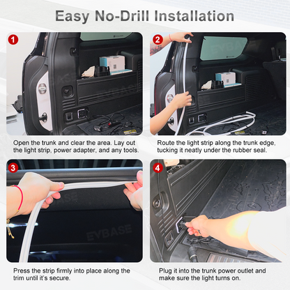 Rear Trunk RGB Ambient Lighting Interior LED Light Strip Decoration for Hummer EV
