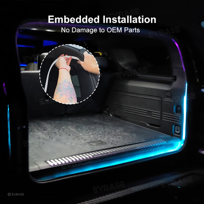 Rear Trunk RGB Ambient Lighting Interior LED Light Strip Decoration for Hummer EV