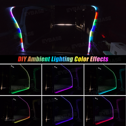 Rear Trunk RGB Ambient Lighting Interior LED Light Strip Decoration for Hummer EV