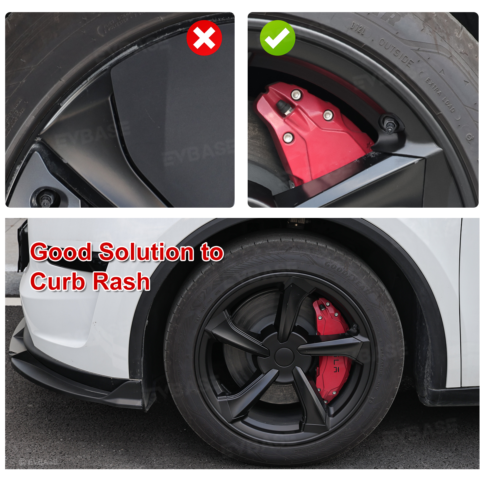 Rim Protector for Tesla Model Y Juniper 19" Crossflow Wheels Rim Case Center Hub Caps
