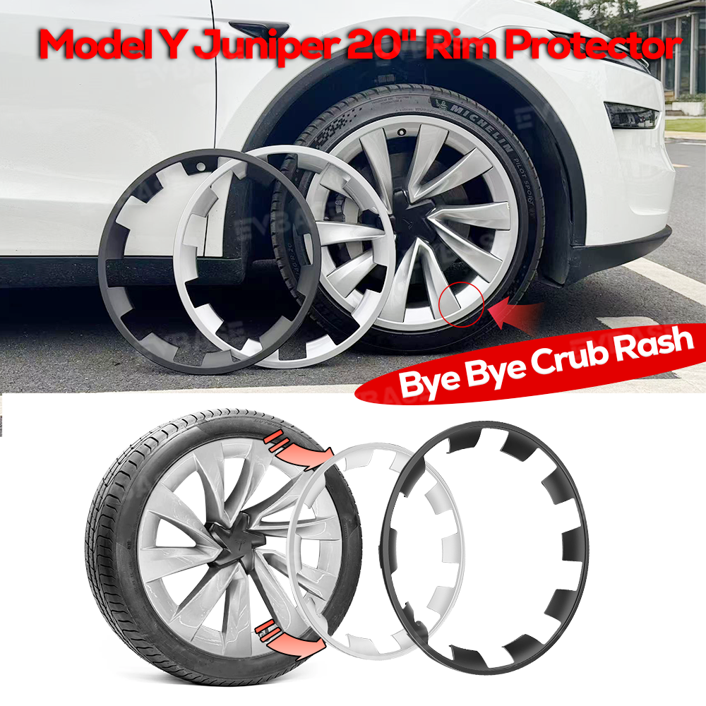 Rim Protector for Tesla Model Y Juniper 20'' Helix 2.0 Wheels All-in-one Rimcase Exterior Protective Trims
