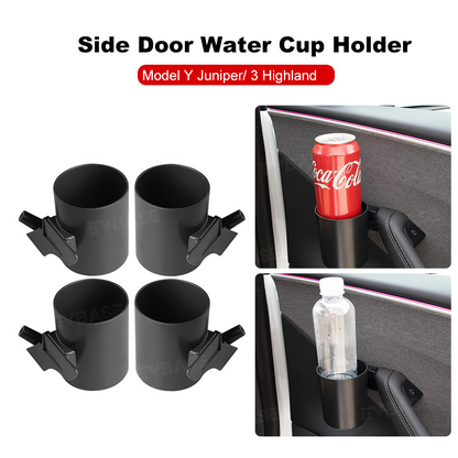 Model Y Juniper/ 3 Highland ABS Side Door Cup Holder Special Storage Drink Holder 4PCS