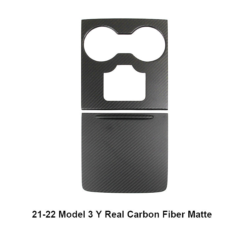 Model Y 3 Carbon Fiber Interior Accessories Center Console Trim Panel Cover for Tesla