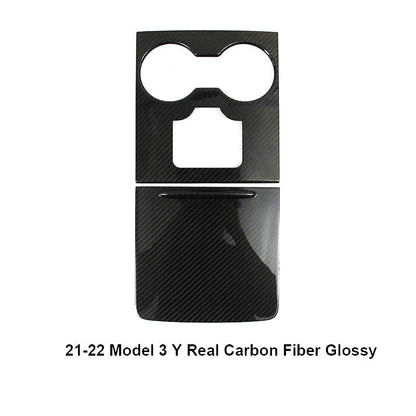 Model Y 3 Carbon Fiber Interior Accessories Center Console Trim Panel Cover for Tesla