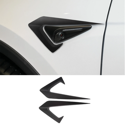 Side Fender Camera Vent Trim ABS Sporty Style Turn Signal Cover for Tesla Model Y/ Y Juniper & Model 3/ 3 Highland