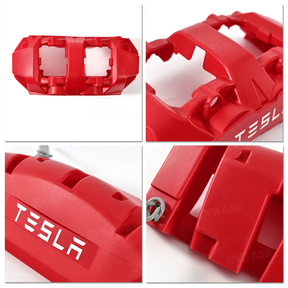Model 3/Y Silicone Brake Caliper Covers Front and Rear Slip-On Caliper Protector Set Performance Look & No Wheel Removal