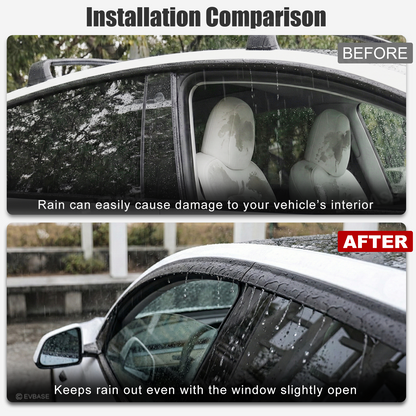 Model Y/ Y Juniper Rain Guards Side Window Visors ABS Wind Deflectors for Tesla