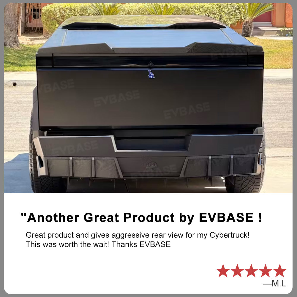 Cybertruck Rear Diffuser ABS Rear Bumper Lip Side Splitter Extension for Tesla