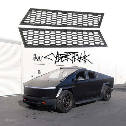 Cybertruck Rear Bumper Honeycomb Mesh Trim Cover ABS Carbon Fiber Style Protective Trim Frame Decal