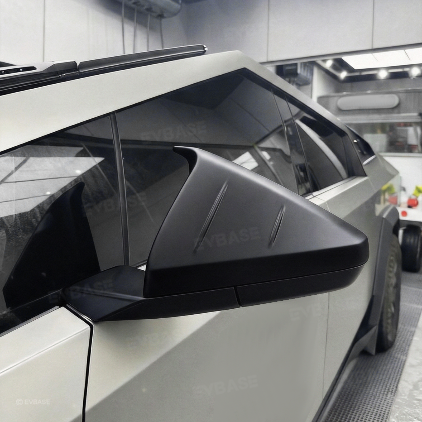 Cybertruck Side Mirror Cover Futuristic Tactical Horn-Style Rearview Mirror Caps ABS Protective Overlay