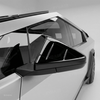 Cybertruck Side Mirror Cover Futuristic Tactical Horn-Style Rearview Mirror Caps ABS Protective Overlay