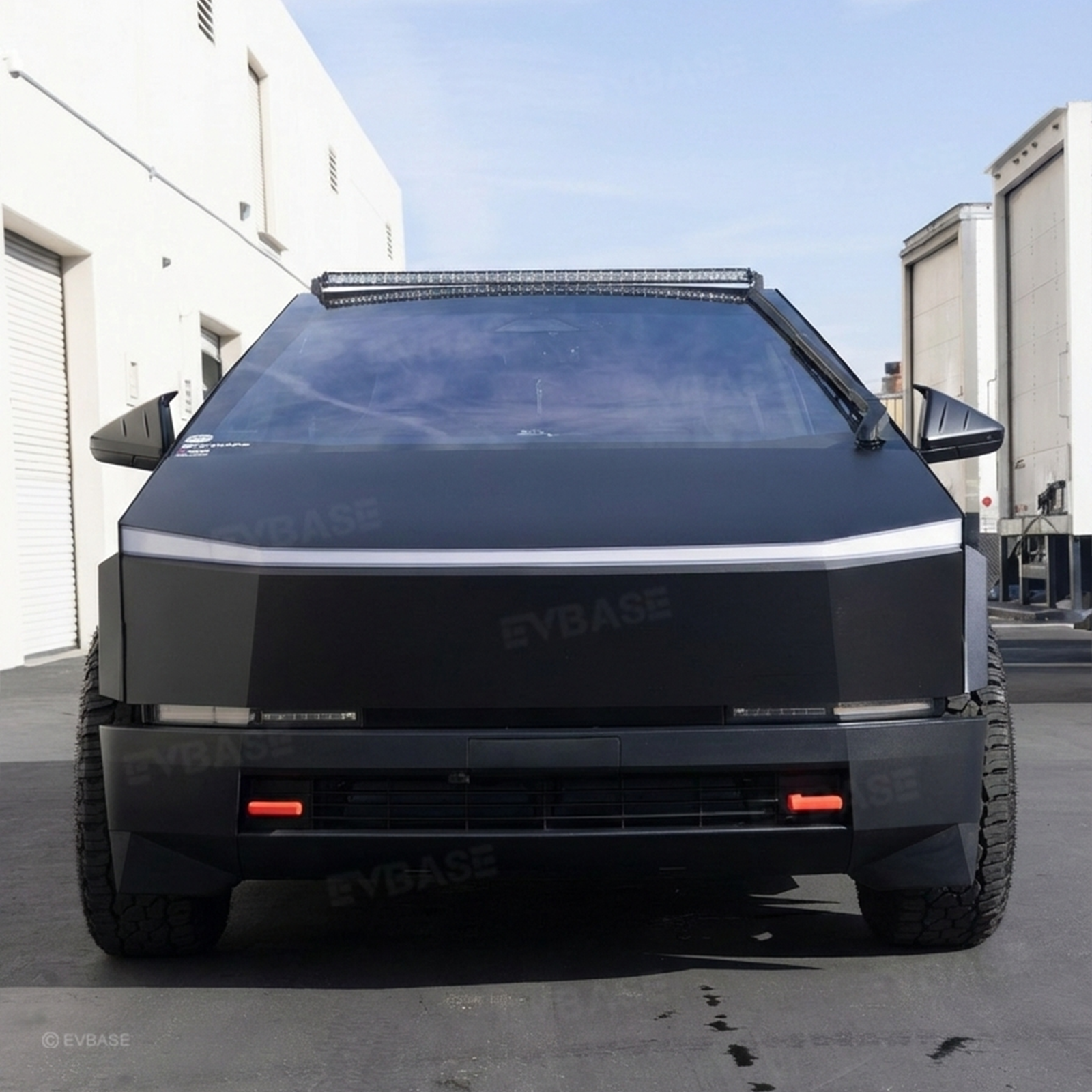 Cybertruck Side Mirror Cover Futuristic Tactical Horn-Style Rearview Mirror Caps ABS Protective Overlay