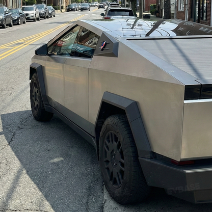 Cybertruck C-Pillar Louver Covers Rear Side Window Futuristic Tactical Overlay ABS Exterior Trim