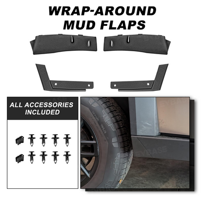 Cybertruck Wheel Fairing Delete Covers Off-Road Protection Mud Flaps No Drilling Splash Guards