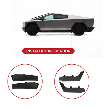 Cybertruck Wheel Fairing Delete Covers Off-Road Protection Mud Flaps No Drilling Splash Guards