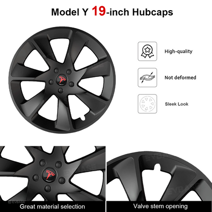 EVBASE Wheel Covers for Tesla Model Y 19" Wheels Aero Performance Style Hubcaps