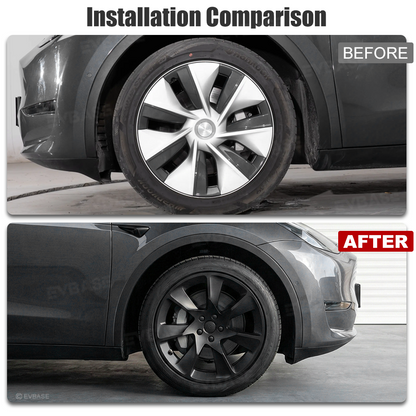 EVBASE Wheel Covers for Tesla Model Y 19" Wheels Aero Performance Style Hubcaps