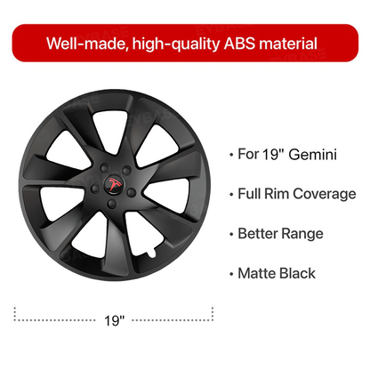 EVBASE Wheel Covers for Tesla Model Y 19" Wheels Aero Performance Style Hubcaps