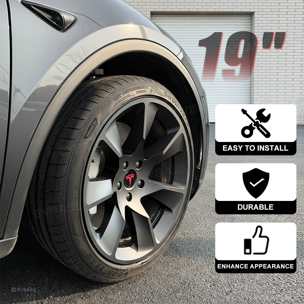 EVBASE Wheel Covers for Tesla Model Y 19" Wheels Aero Performance Style Hubcaps