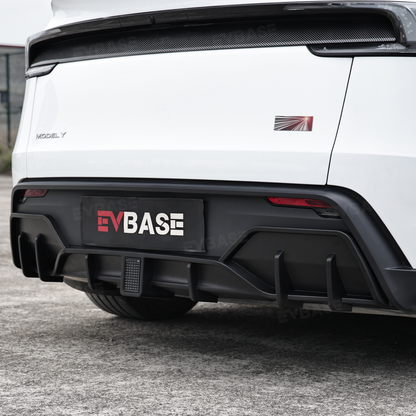Model Y Juniper Rear Diffuser Sporty Style Lower Bumper Lip with LED Brake Light ABS Body Kit for Tesla