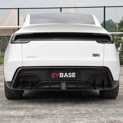 Model Y Juniper Rear Diffuser Sporty Style Lower Bumper Lip with LED Brake Light ABS Body Kit for Tesla