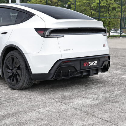 Model Y Juniper Rear Diffuser Sporty Style Lower Bumper Lip with LED Brake Light ABS Body Kit for Tesla