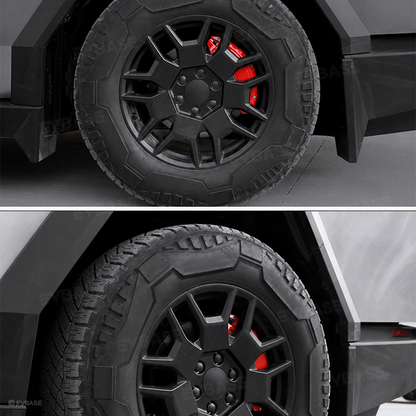 Cybertruck Wheel Center Caps & Lug Nut Covers Set