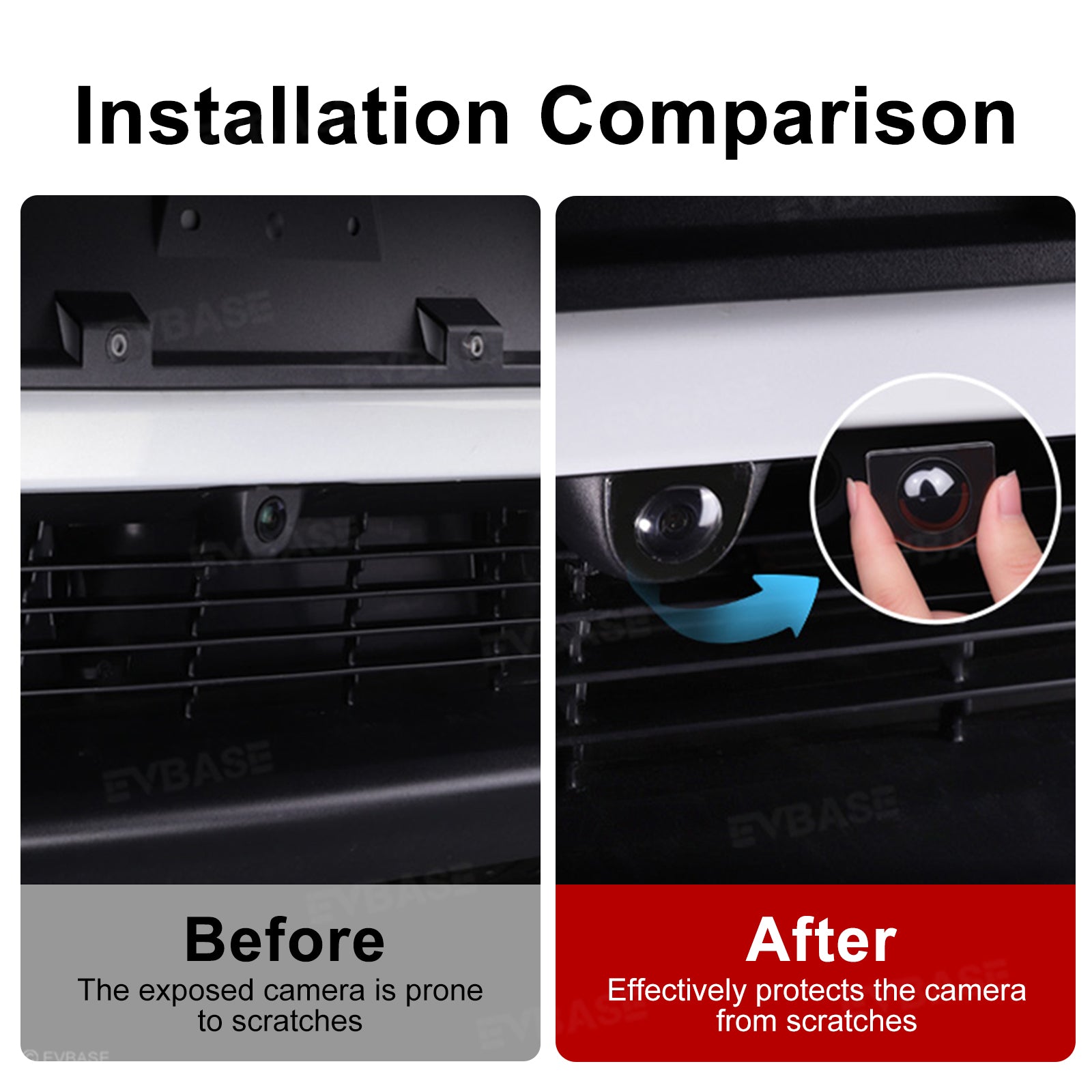 Model Y Juniper Standard Front & Rear Camera Lens Guard Protective Covers ABS Camera Protector Impact Resistant & Clears Fog Fast