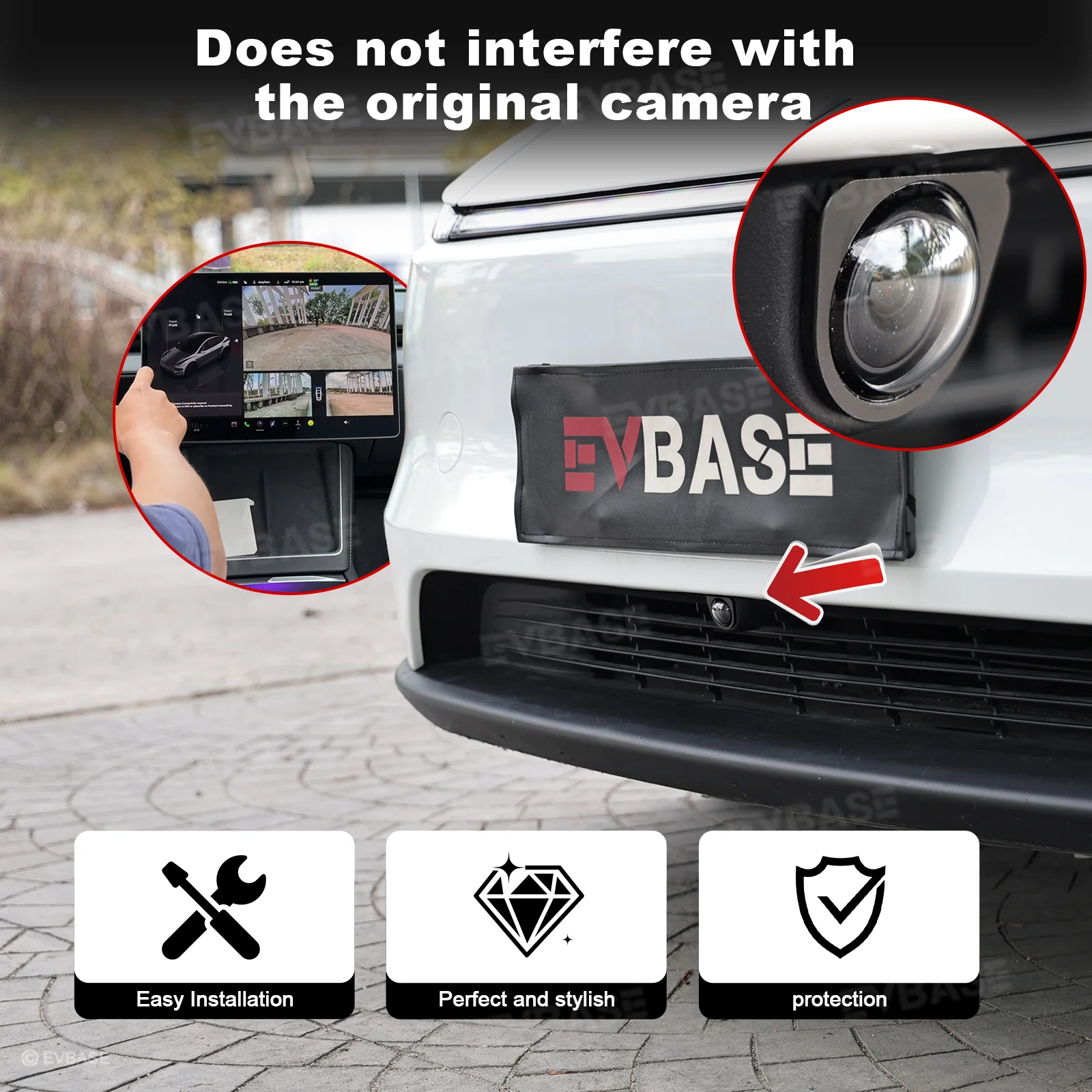 Model Y Juniper Standard Front & Rear Camera Lens Guard Protective Covers ABS Camera Protector Impact Resistant & Clears Fog Fast