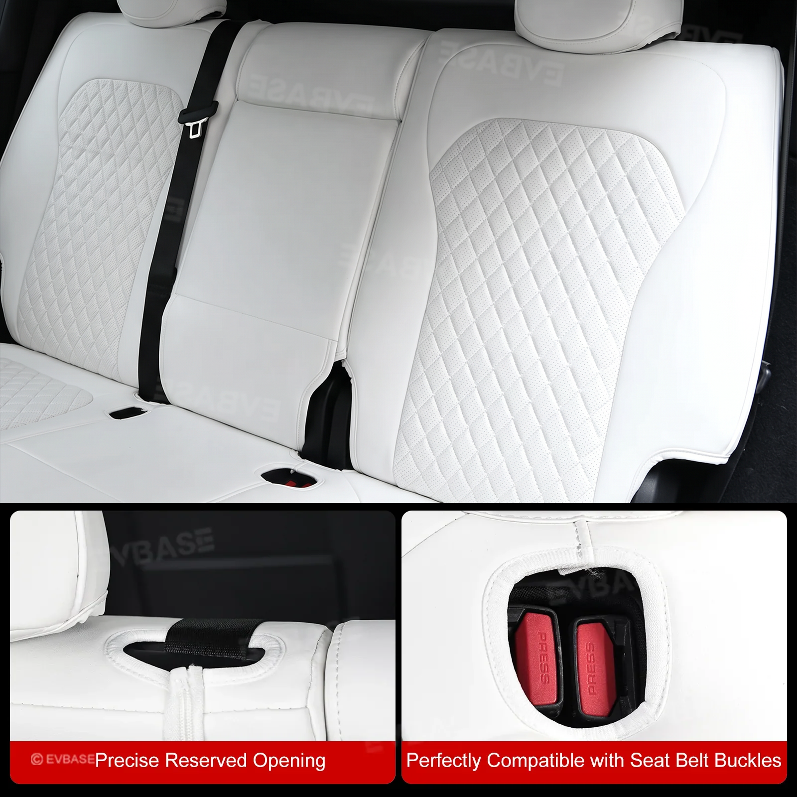 Model Y Juniper Standard Seat Covers Waterproof Breathable NAPPA Leather Seat Protector with Diamond Quilted Design