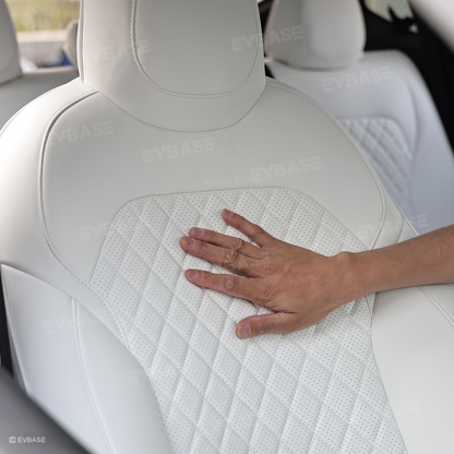 Model Y Juniper Standard Seat Covers Waterproof Breathable NAPPA Leather Seat Protector with Diamond Quilted Design