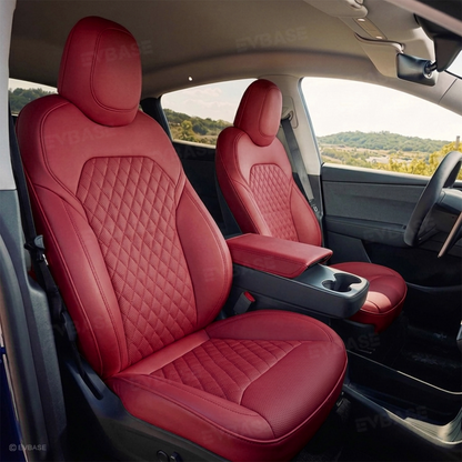 Model Y Juniper Standard Seat Covers Waterproof Breathable NAPPA Leather Seat Protector with Diamond Quilted Design