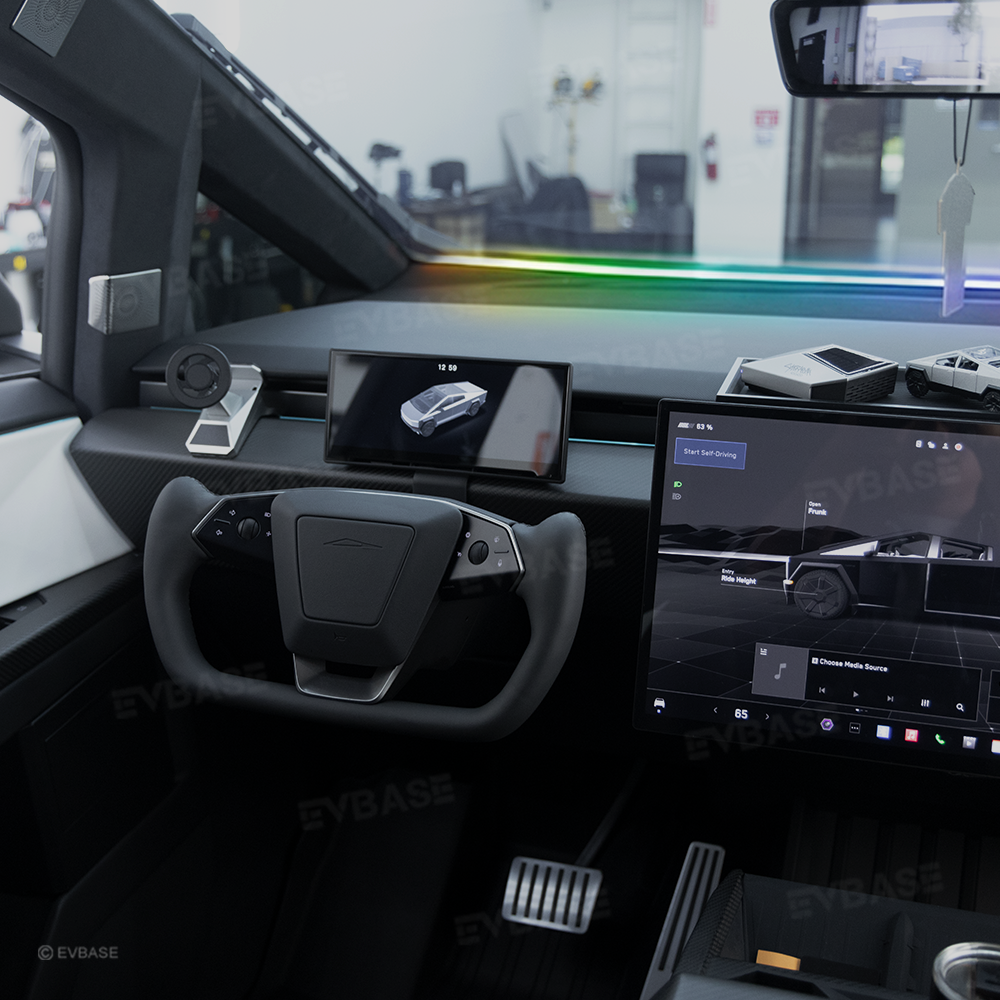 Cybertruck Dashboard Windshield Ambient Lighting RGB Streamer Interior Light Strip with Dual-Side Illumination & LED Sync to Music & Noise-Reducing Seal Design