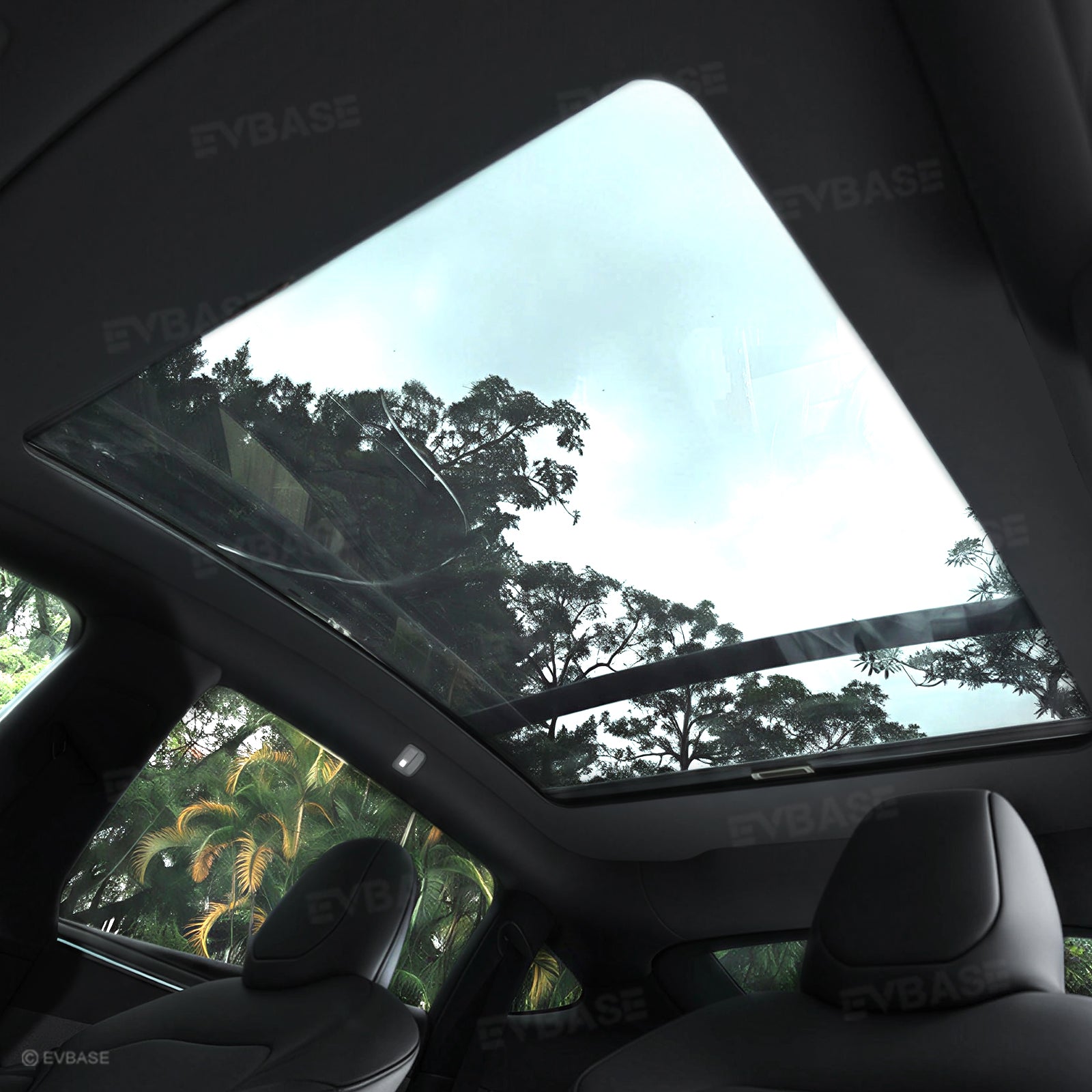 Model Y Juniper Retractable Sunshade for Tesla Glass Roof Sunshade With Roll Fabric Style Heat Insulation UV Protection