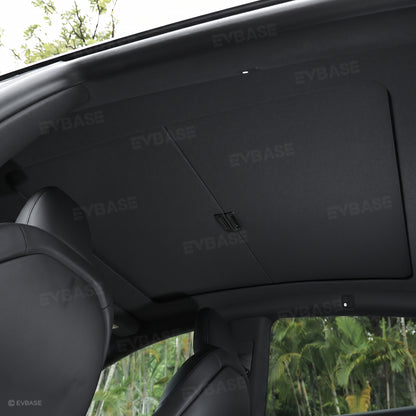 Model Y Juniper Retractable Sunshade for Tesla Glass Roof Sunshade With Roll Fabric Style Heat Insulation UV Protection