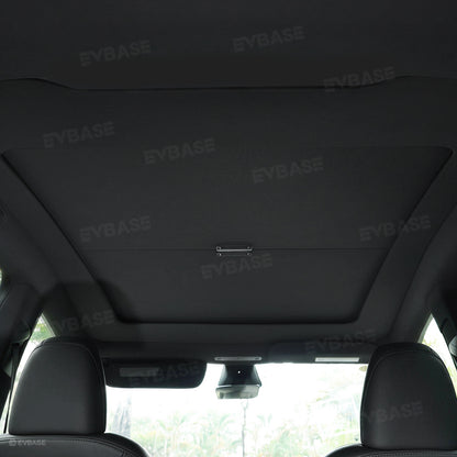 Model Y Juniper Retractable Sunshade for Tesla Glass Roof Sunshade With Roll Fabric Style Heat Insulation UV Protection