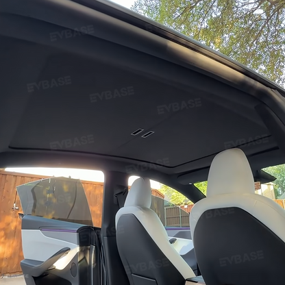 Model Y Juniper Retractable Sunshade for Tesla Glass Roof Sunshade With Roll Fabric Style Heat Insulation UV Protection
