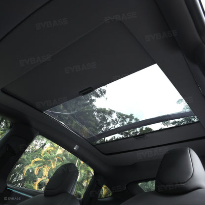 Model Y Juniper Retractable Sunshade for Tesla Glass Roof Sunshade With Roll Fabric Style Heat Insulation UV Protection