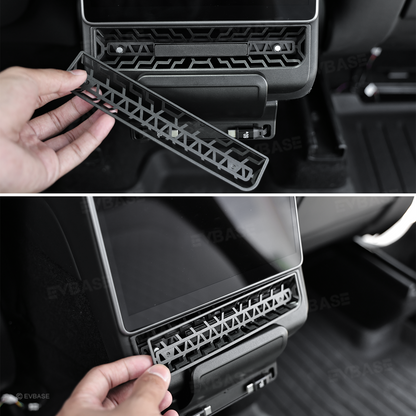 Model Y Juniper/ 3 Highland Rear Vent Expansion Dock 2.0 with Retractable Fast Charging Cables & Aromatherapy &  Air Vent Cover for Tesla