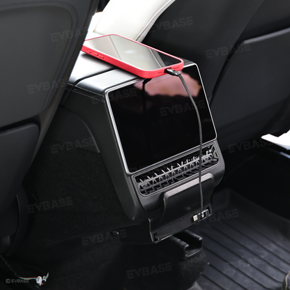 Model Y Juniper/ 3 Highland Rear Vent Expansion Dock 2.0 with Retractable Fast Charging Cables & Aromatherapy &  Air Vent Cover for Tesla